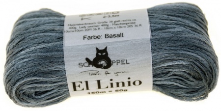 El Linio Schoppel Wolle colore Basalto 2272