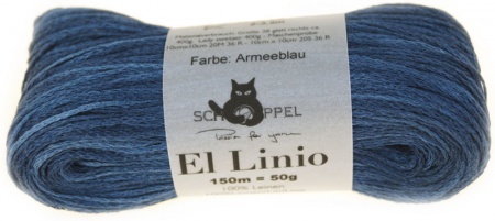 El Linio Schoppel Wolle colore Blue Army 2274