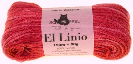 El Linio Schoppel Wolle colore Rosso Mattone 2273