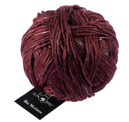 Schoppel Wolle Bio Merinos 1390M Rosso scuro melange