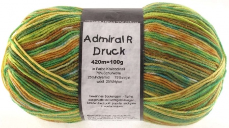 Schoppel Wolle Admiral Druck colore 1860 Kiwi Cocktail