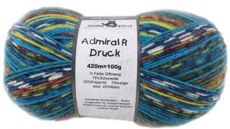 Schoppel Wolle Admiral Druck colore 2184 Omino dispettoso