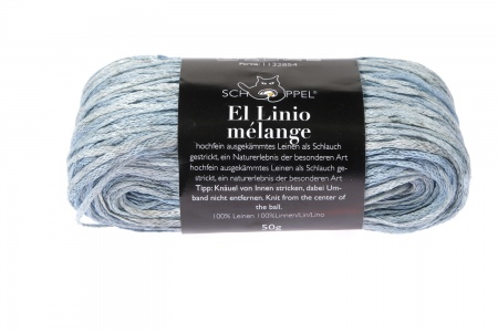 El Linio Schoppel Wolle colore Bleu Melange 2581