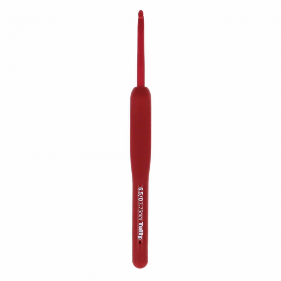 3,75 mm colore: Rosso Ferro per uncinetto Tulip ETIMO impugnatura morbida 