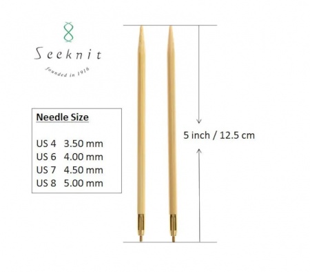 Seeknit Shirotake Mini Set M ferri circolari intercambiabili 12,50 cm