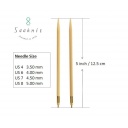 Seeknit Shirotake Mini Set M ferri circolari intercambiabili 12,50 cm