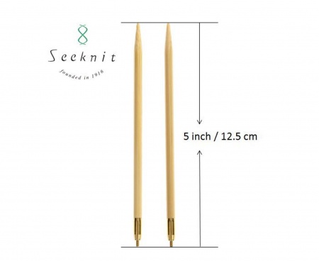 Seeknit  Punte Lunghe Ferri circolari intercambiabili 12,5 cm attacco M1.8 3,25 mm