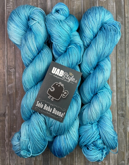 Cleopy Uabstyle Cotone tinto a mano Cerulean