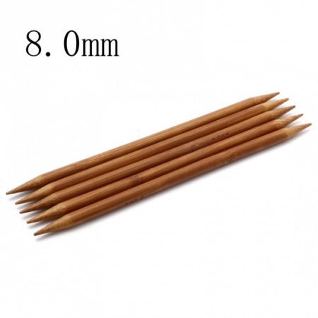 Set Ferri doppia punta in bambù carbonizzato misura 8,00 mm  Hover