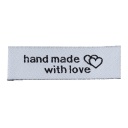 Etichetta in tessuto Hand made with love