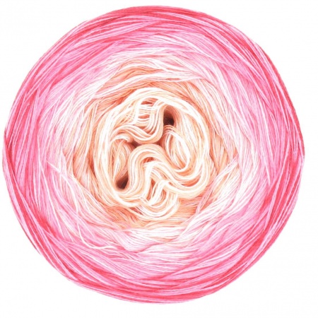 Mega Ciambella Gradient in Cotone colore Sinfonia di Rosa