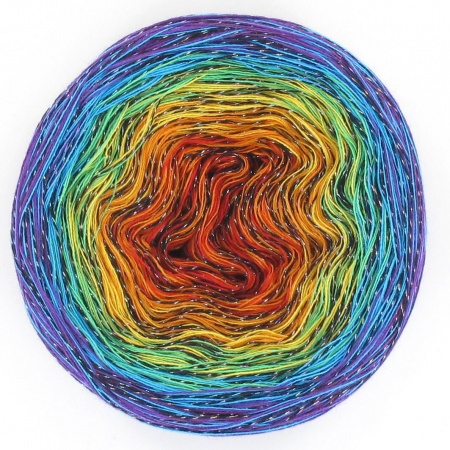 Ciambella Gradient in Cotone Glitter colore Arcobaleno