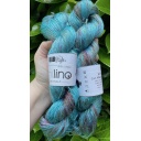 BrilLino filato tinto a mano colore Macchia d'olio