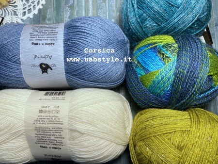 Kit scialle Aurora Cabin di Stepehn West col. Corsica