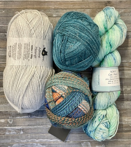Kit scialle Winter Lights di Stepehn West col. Pool