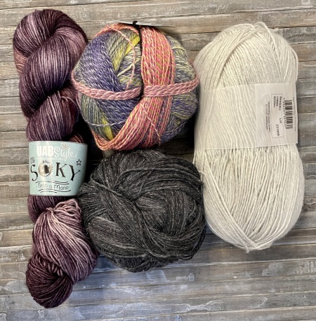 Kit scialle Winter Lights di Stepehn West col. Aubergine